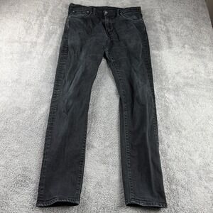 Levis 512 Tapered Jeans Mens 32x29 Black Stretch Mid Rise‎